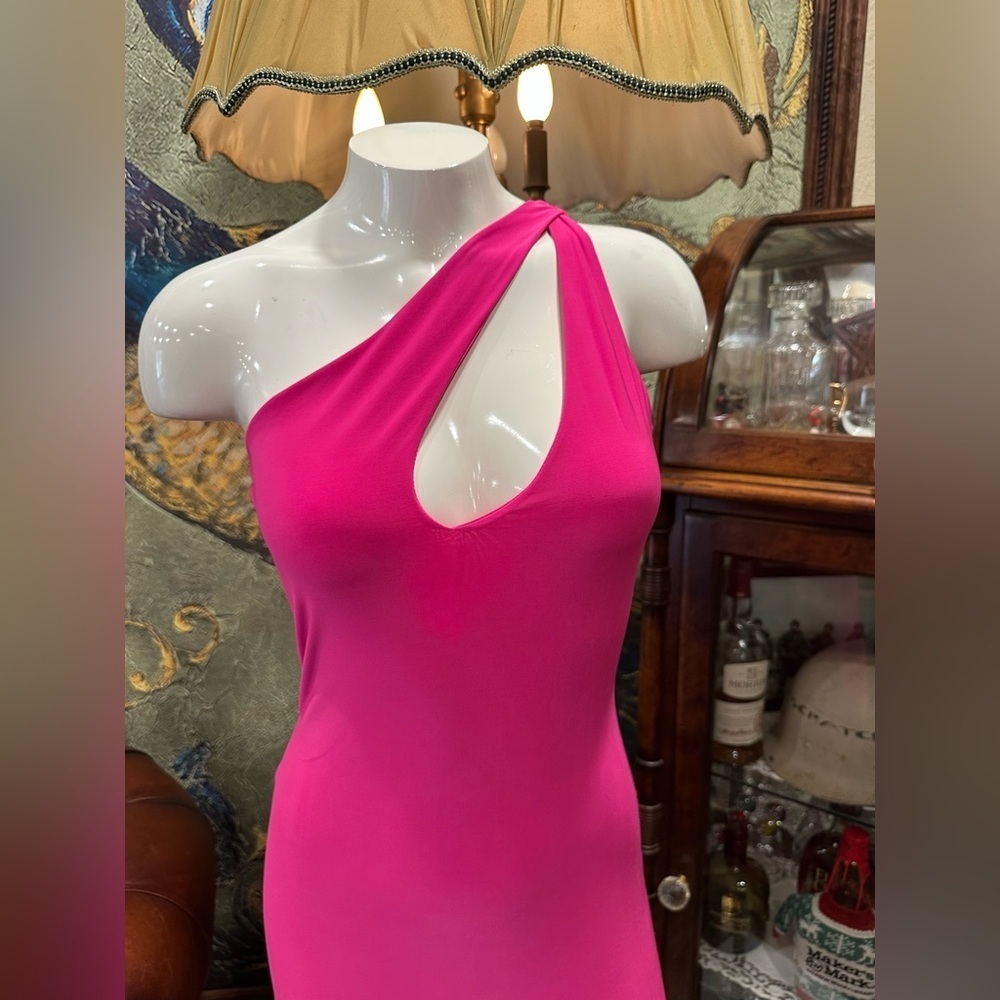NWT  FASHION NOVA First And Last Midi Dress - Neon Fuchsia - Picture 2 of 9
